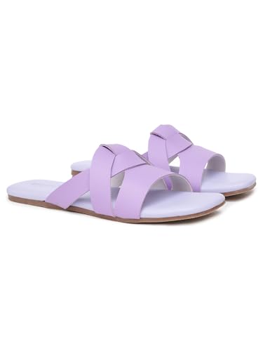 Image of Women's Tread Flat Sandals Lightweight & Flexible Comfortable Design Anti-Skid Sole Versatile Style For Girls /Ladies