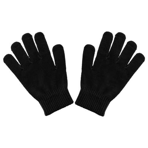 Motique Accessories Ladies Gloves Magic Knit Gloves for Women Solid Colors - Black