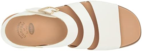 Dr. Scholl's Shoes Women's Island Glow Strappy Flat Sandal,White Smooth,8.5 | Image 4