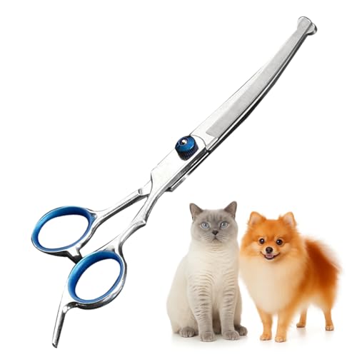 keyxer Ciseaux Toilettage Chien Professionnels en Acier Inoxydable Ciseaux Pour Chien Toilettage avec Embouts Ronds Sécurisés, Poignée Incurvée Ergonomique...