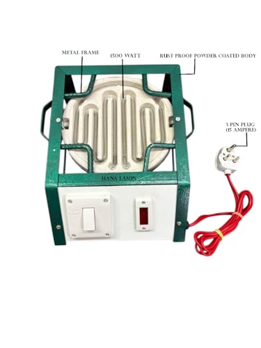 Image of Electric Hot Plate 1500W Cooking Heater | Heavy Duty Rustproof Powder Coated Body | Portable Single Burner Coil Stove | Fast Heating Electric Cooking Plate for Kitchen (Metallic Green)