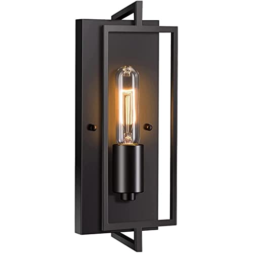 Appliques murales en fer vintage industriel luminaire de decoration interieure rustique noir