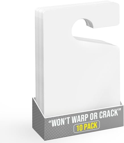 MESS Large Thick Parking Pass Hangtags - Parking Permit Hang Tag - Car Parking Tags for Parking Lot - Hanging Parking Permit - Permanent or Temporary Car Tags for Rear View Mirror 3x5 (10)