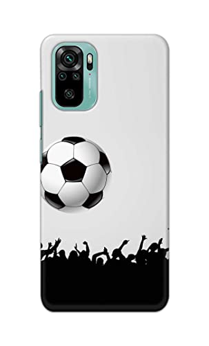 Image of Printed Hard Back Cover Case for Mi Redmi Note 10 | Mi Redmi Note 10S Back Cover (Football Icon) -702