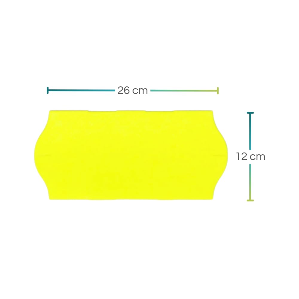 Virsus 18 Rotolini di Etichette per Prezzatrice segnaprezzo fluo, misura 26x12 mm, rotoli da 1500 etichette per un totale di 27000 pezzi