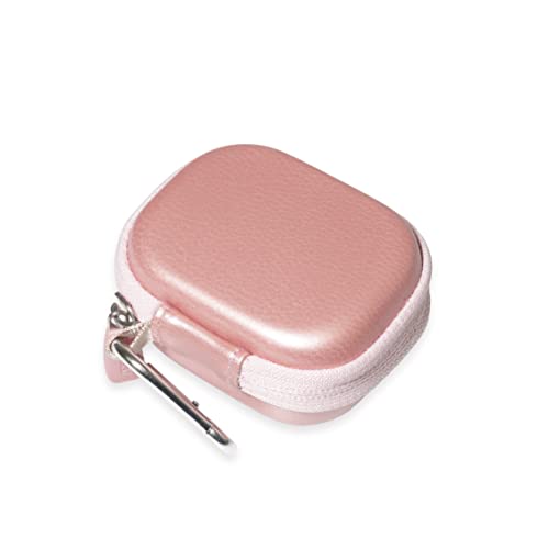 CaseSack Case for TAGRY X08 Bluetooth Headphones True Wireless Earbuds 60H, mesh Pocket for Charge Cable (Rose Gold)