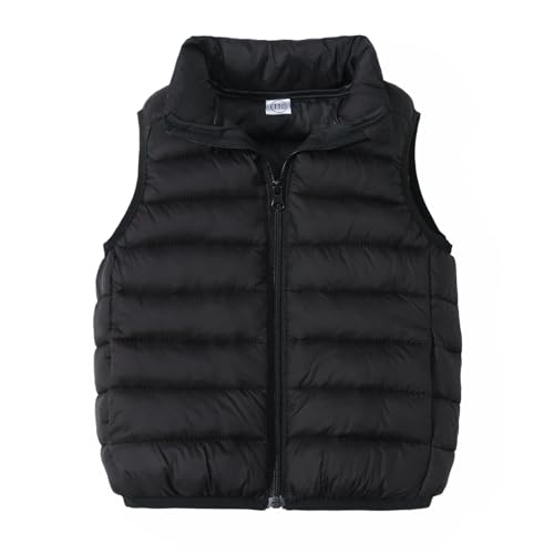 Kids Boys Girls Lightweight Puffer Vest Sleeveless Jacket Stand Collar Coat Winter Warm Zip Up Outerwear