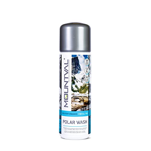 Mountval Polar Wash, limpiador de alto rendimiento lavado en ropa para exteriores y para excursionistas, hecho de felpa, fibra, softshell y estiramiento, refresca y suaviza, a base de agua Cover