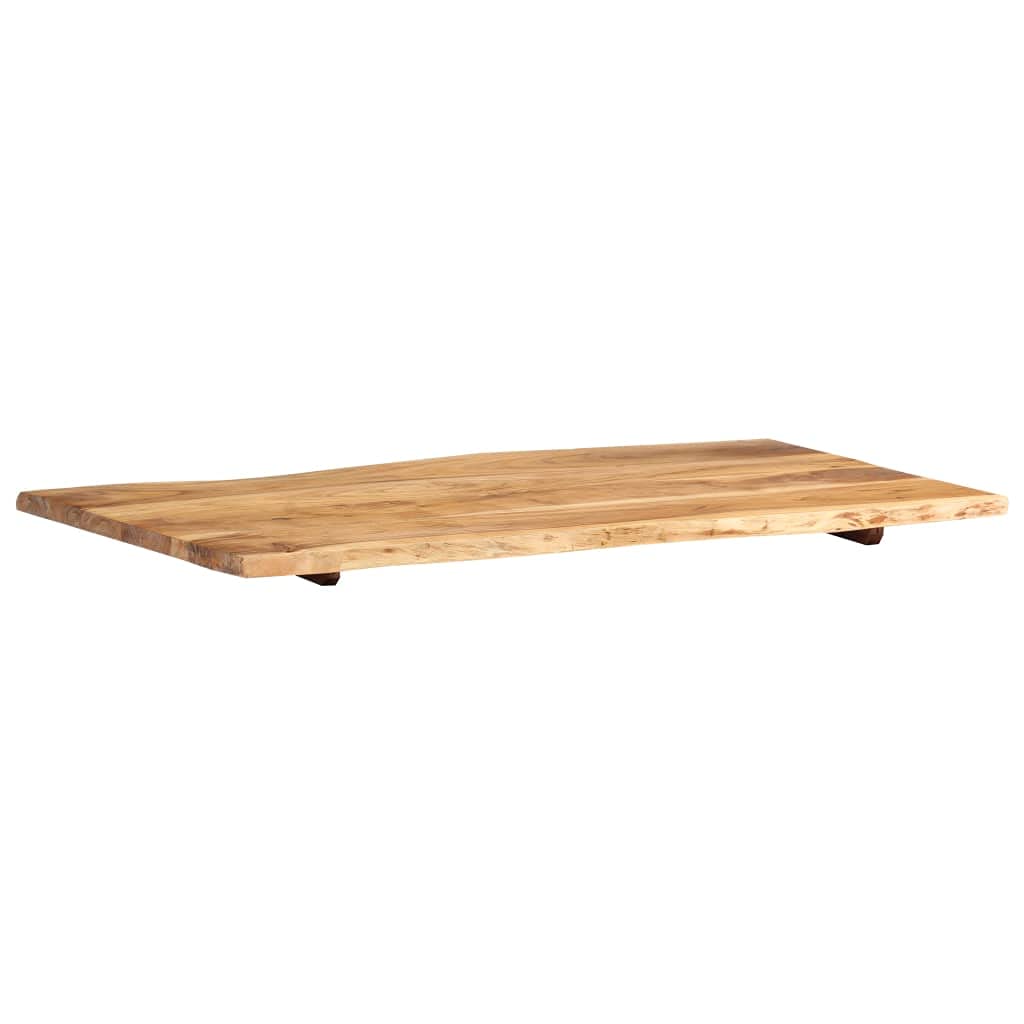 vidaXL Massivholz Tischplatte Baumkante Massivholzplatte Akazie 100x(50-60) x2,5cm