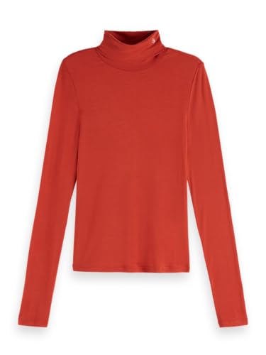 T-Shirt Femme Scotch & Soda Roll Up Neck anti-déformation