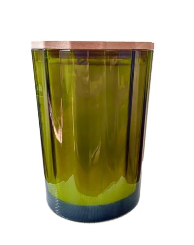 Sand + Fog 57 oz. Scalloped Candle with Rubber Wood