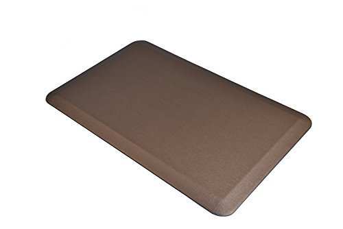 Anti Fatigue Mat Kitchen Bathroom and Office Workstation Standing Desks Comfort Mat 81x51x2 CM Brown