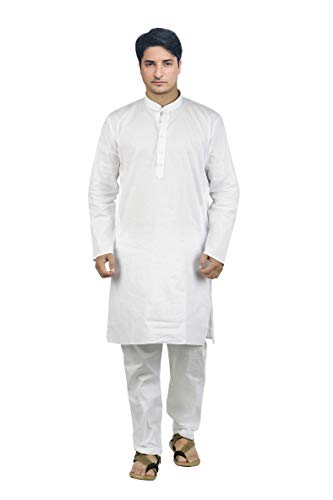 Image of Maharaja Shirt Men's Pure Cotton Aligarhi Kurta Pyjama Set