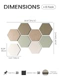 Fluxynara Hexagon Cork Board Alternative for Walls Decor-8-Pack Felt Bulletin Board Tiles,with 30 Pushpins,50 Adhesive Tabs for Office,Classrooms & Home Pin Board Felt Board-Linen Dusk