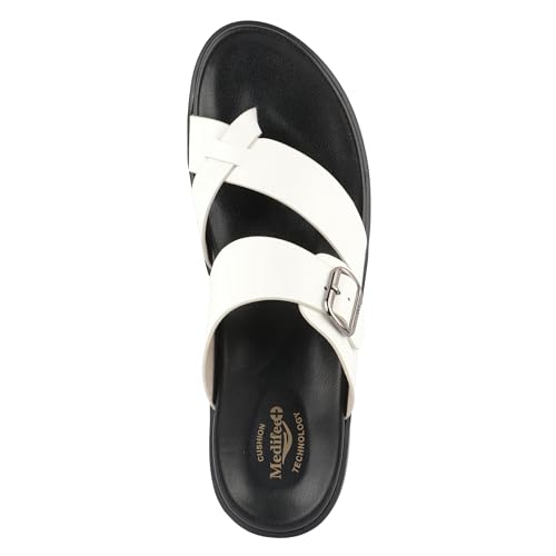 Image of Medifeet Men's Toe-Ring Leather Highway Sandals