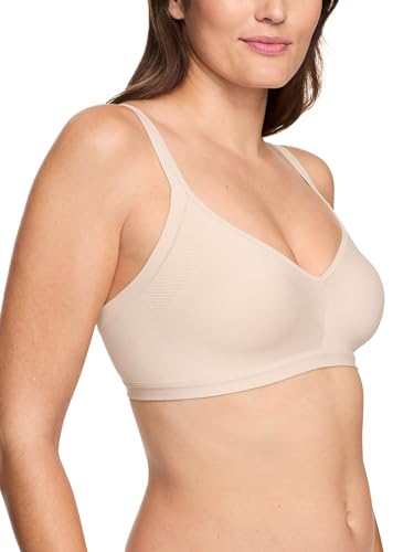 Warner's Women's Blissful Benefits Underarm-Smoothing with Seamless Stretch Wireless Lightly Lined Comfort Bra RM3911W, Butterscotch, XL