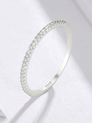 1pc Classical Engagement Wedding Ring Cubic Zirconia Decor Silver Wedding Band For Women Bridal Wedding Fine Jewelry
