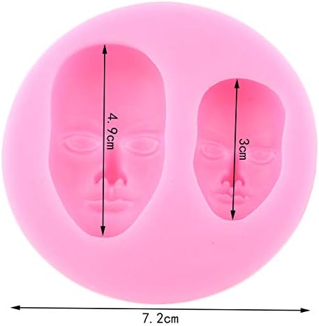 COMIART 3D Face Mold Silicone Mould for Soap Art Making Candy Fondant Cake Pottery Clay Sculpture Modeling Fimo