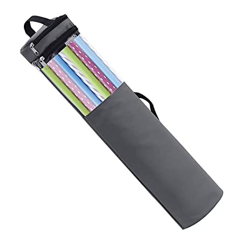 WYSRJ 46Inch Christmas Wrapping Paper Storage Bag Gift Wrap Organizer Fits 20 Rolls Ribbon Holder Underbed Xmas Organizer With Gift Wrap Accessory Box Tear Proof 600D Cover