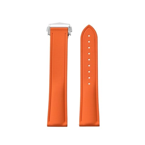 TgX IK XEHb` jo[T 20mm 21mm 22mm FKM o[ NCbN[X EHb`Xgbv tH[fBOobNt(Orange,20MM_NO BUCKLE)