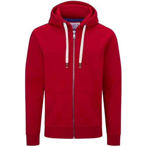 Charles Wilson Original-Kapuzenpullover mit Reißverschluss (L, Red (1021))
