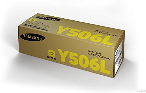 Samsung CLT-Y506L, SU515A, Amarillo, Cartucho Tóner de Alta Capacidad Original, de 3.500 páginas, compatible con impresoras Samsung LaserJet Color CLP-680ND, CLP-680DW, CLX-6260ND y CLX-6260FD