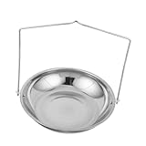 Amosfun Edelstahl Waagschale mit Kette Robuster Silberner Küchenwaage-pan Präziser Hängebehälter für Industrielle Wiegevorgänge für Lebensmittel Lager und Großhandel