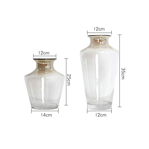 Grote Vaas, 25 Cm / 35 Cm Hoogte Glazen Vaas Slaapkamer Restaurant Entree Vaas Nep Bloem Tulpenvaas, Dikke Duurzame Vaas(Color:B,Size:12 * 12 * 35CM) - Afbeelding 3