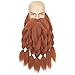 Synthetic Viking Dwarf Long Fake Beard and Mustache for Men 5 Braids Red Brown Cosplay Costume Beard