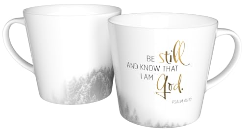 SCM Taza Be still and know – Decoración dorada