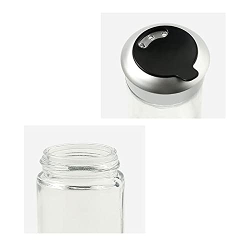 Pots à épices en verre, Les pots d'assaisonnement font pivoter la boîte de rangement d'assaisonnement, adaptée au stockage de diverses épices dans la cuisine. Couleur : transparent, taille : 10 cm x 4