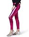 Adorel Leggings Lucidi Disco Bambina Leggins Danza Pantaloni Tinta Unita Rosa Rossa 8-9 Anni (Dimensione del Produttore 140)