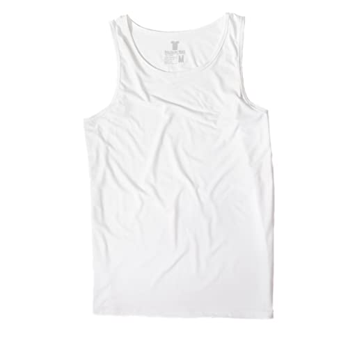 Men's Tall Slim-Fit Orginal Tank Top Shirt, Soft Polyester Blend Long Tee - Main Image
