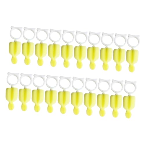 MERRYHAPY 20 Piezas Cepillo Limpiador de Biberones y Tetinas para Esponja Suave Portátil y Eficaz para Limpieza Profunda de Botellas Infantiles