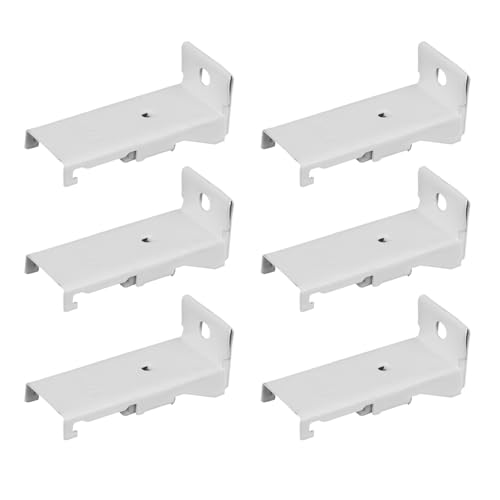 Drapery Track Ceiling Mount,Wall Mount Brackets for Drapery Track - 6 Piece Bendable Flexible Holder Hardware Set Support for Top Blinds Outside Inside Kitchen