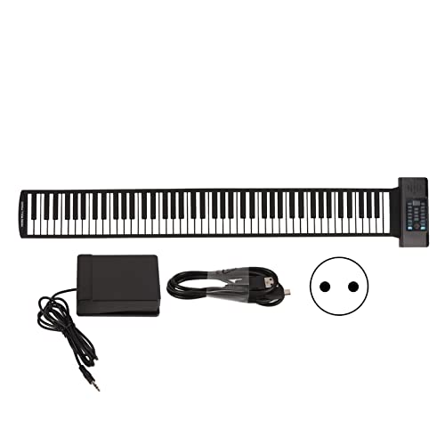 Piano Enrollable, Bluetooth Función MIDI, Piano Eléctrico Enrollable, Piano Enrollable Portátil, Sonido Profesional Puro, 88 Teclas para Principiantes(#1)