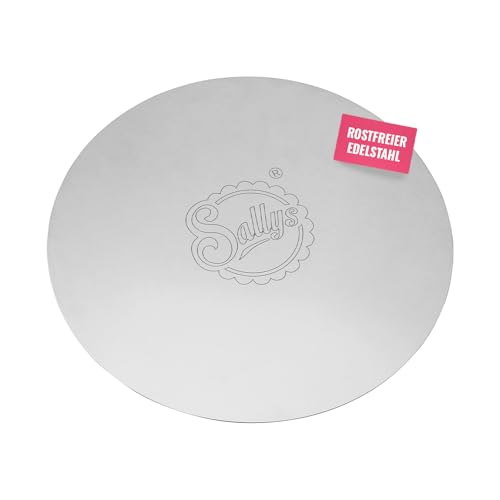 Sallys Tortenbodenheber Rund - 32 cm Durchmesser - Kuchenschaufel Ideal zum Umsetzen & Dekorieren - Platte aus Rostfreiem Edelstahl - Spülmaschinenfest