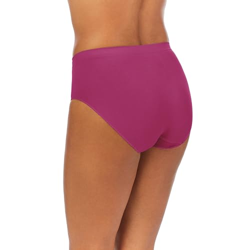 ELLEN TRACY Women’s High Cut Brief Panties Breathable Seamless Underwear 4-Pack Multipack (Regular & Plus Size)
