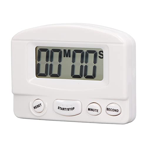 Kitchen Digital Timer, Timer Clock Effortless Clear Display for Study(White)