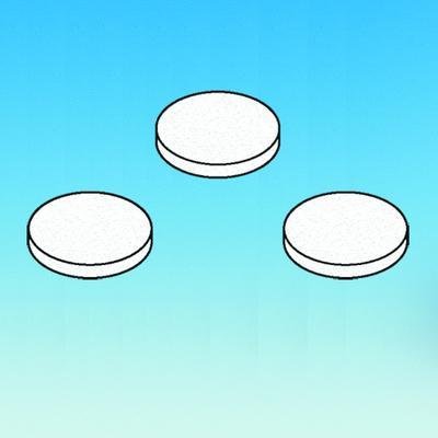 ACE GLASS 5848-05 Series Replacement Filter Disc for Ace 5801-53 1/4-28 to #7 End Fitting Adapter, Glass (Pack of 6)