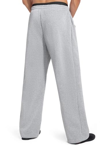 Men's Sweatpants Joggers Baggy Wide Leg Lounge Pants with Pockets Casual Athletic Sweats2