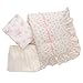 Lambs & Ivy Coquette Floral Pink Bows Aesthetic 3-Piece Baby Crib Bedding Set