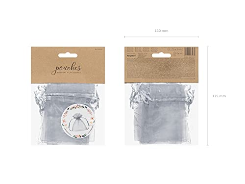 PartyDeco Organza Bag - Organza Gift Bag for Guests Jewellery Bag Wedding Gifts Table Decorations Chocolate Bag - Image 2