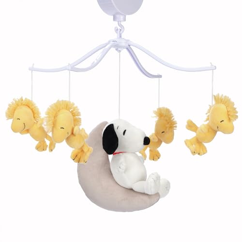Image of Bedtime Originals Snoopy Love Musical Baby Crib Mobile Soother Toy