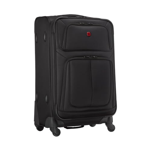 Wenger Sion Medium Maleta de Carcasa Blanda con 4 Ruedas, Trolley, Mediana, 72 (82) l, expandible, Mujer, Hombre, Viajes, Vacaciones, Negro, 653586 Wenger Sion Medium Maleta de Carcasa Blanda con 4 Ruedas, Trolley, Mediana, 72 (82) l, expandible, Mujer, Hombre, Viajes, Vacaciones, Negro, 653586