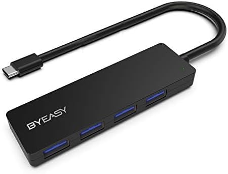 USB C Hub, BYEASY Ultra Slim USB C Adapter with 4 USB 3.0 Ports Applicable for MacBook Pro 2018 2017 iMac, Google Chromebook Pixelbook, XPS, Samsung S9, S8 & More USB Type C Devices (Leather Black)-image-10