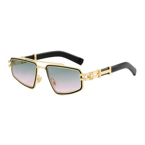 Lunettes de soleil de luxe rétro à monture surdimensionnée et protection UV400