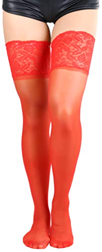 Image of ToBeInStyle Women's Thigh Highs With Smooth Silicone Lace