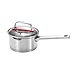 ZYING Acciaio Inossidabile Latte Pan, Pan Professionale con Coperchio, Kitchen Mestoli Cooker Universale dei Gas da Cucina Noodle Pan Size, 16 Centimetri