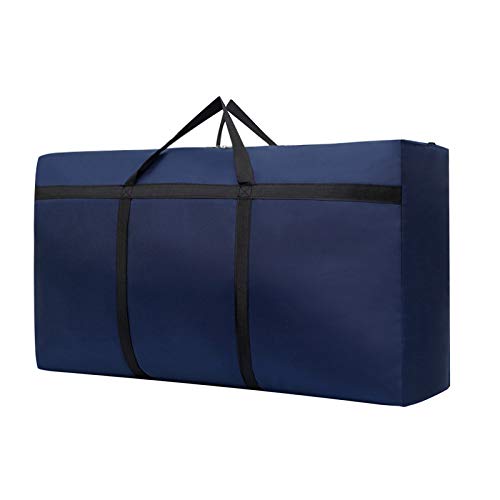 NCHomarket 157L Oversized Storage Bag Waterproof Space Saving Laundry Bag Garment Closet Storage Organizer Travel Cargo Duffel Jumbo Bags Organizer for Comforter Quilt Bedspread Pillow (Dark Blue)